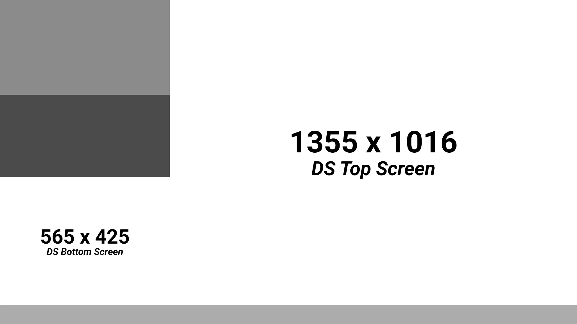 Graphic showing the size of the DS resolution
