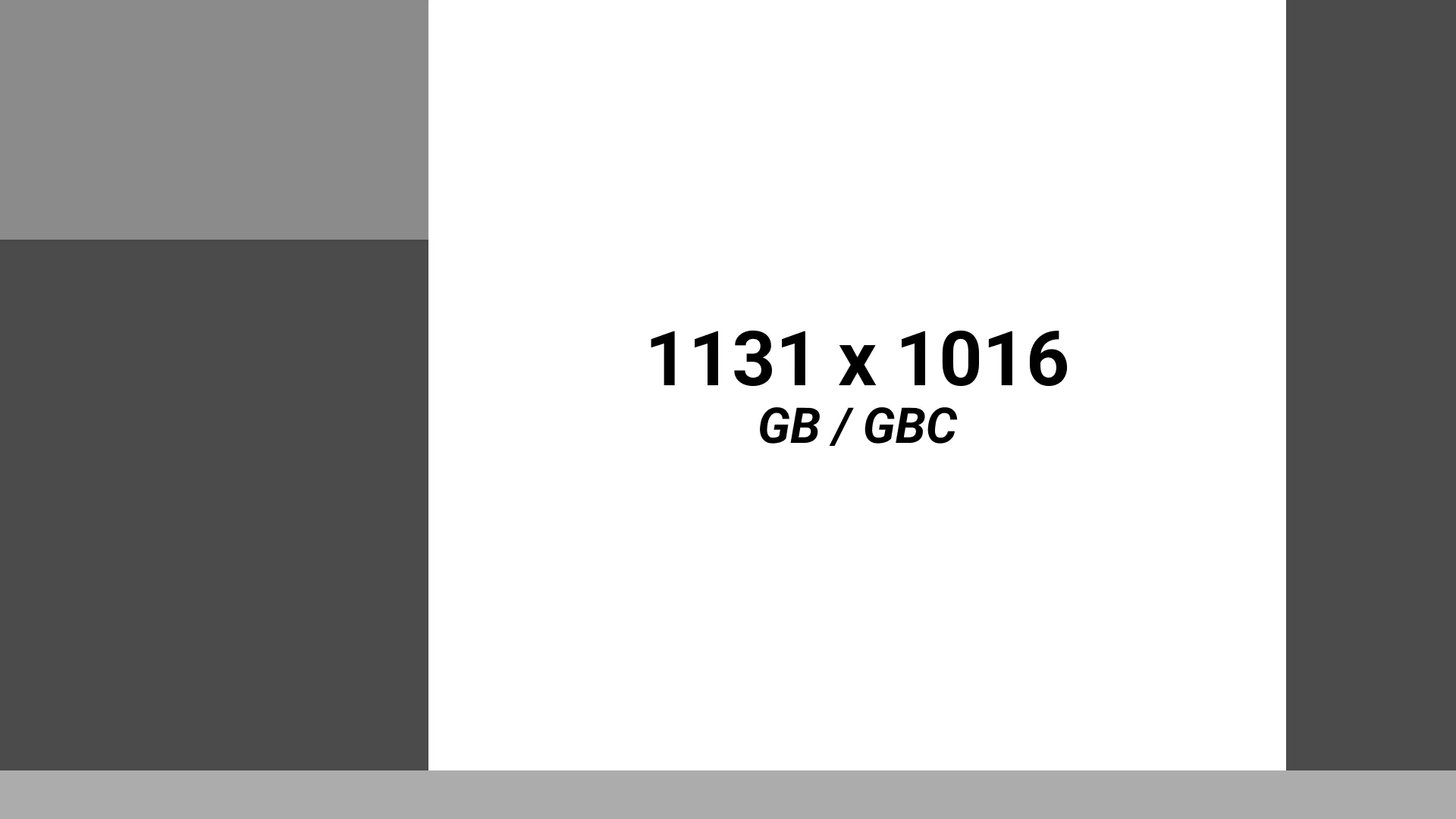 Graphic showing the size of the GB/GBC resolution