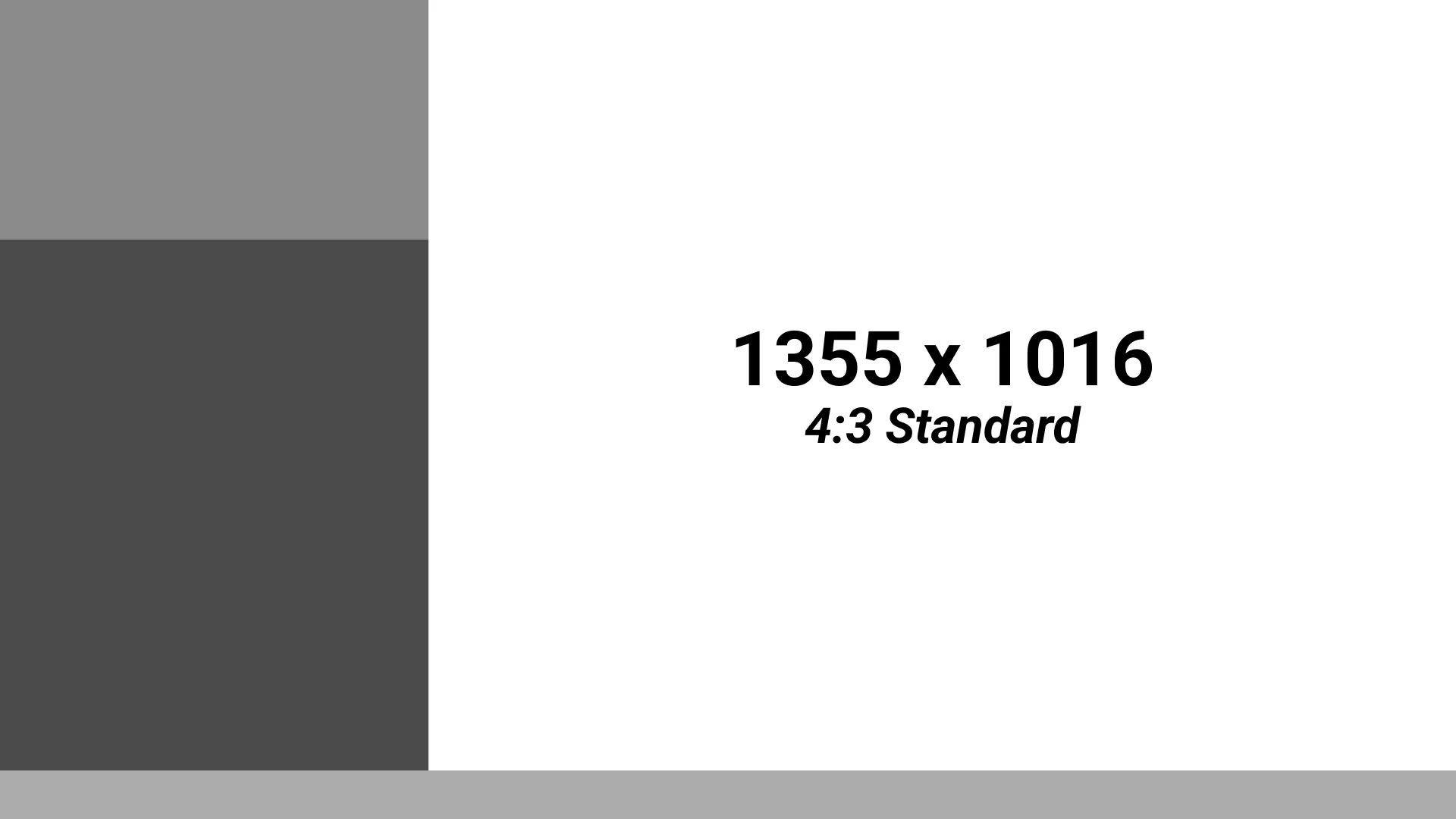 Graphic showing the size of the 4:3 resolution