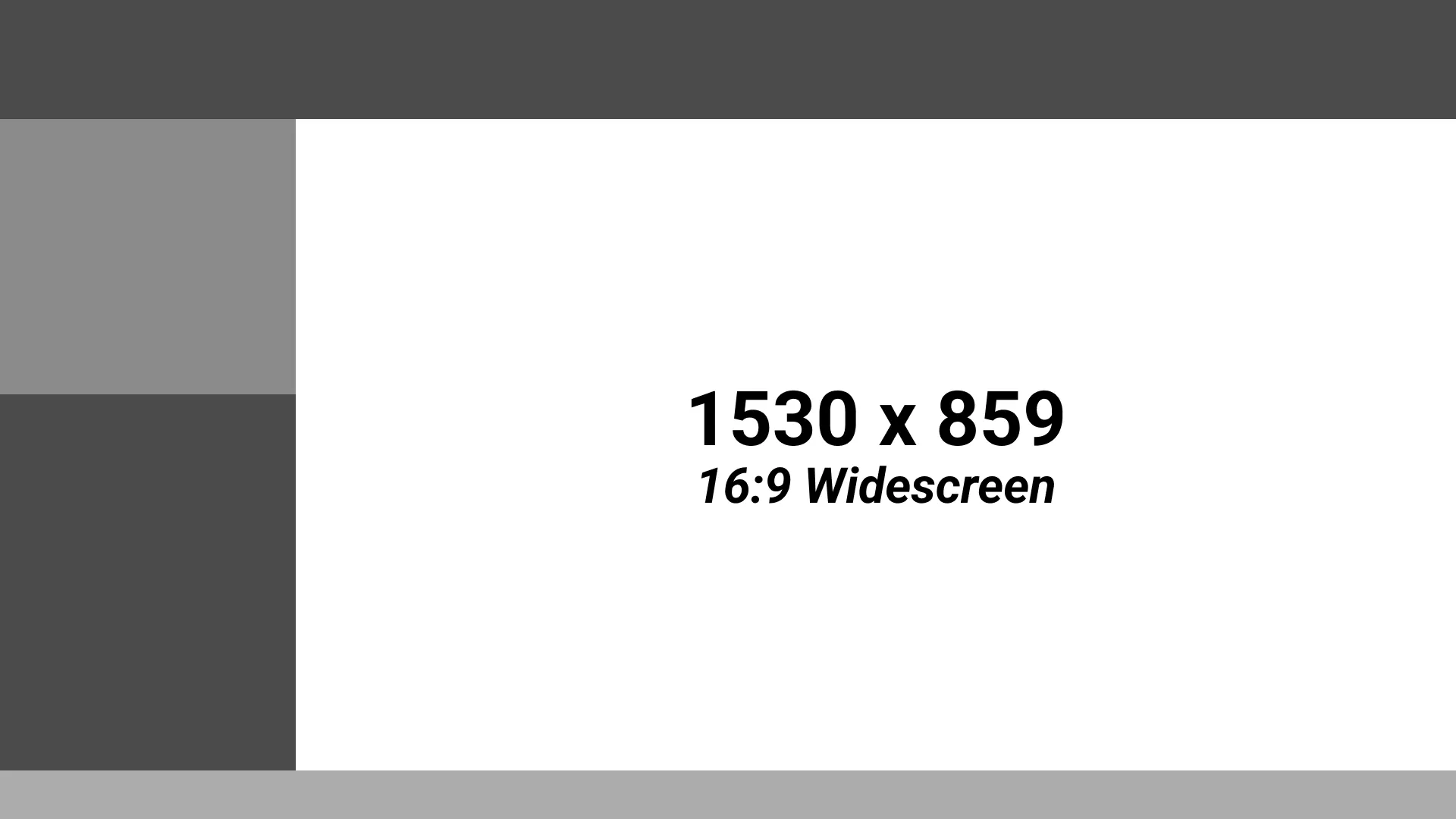 Graphic showing the size of the 16:9 resolution