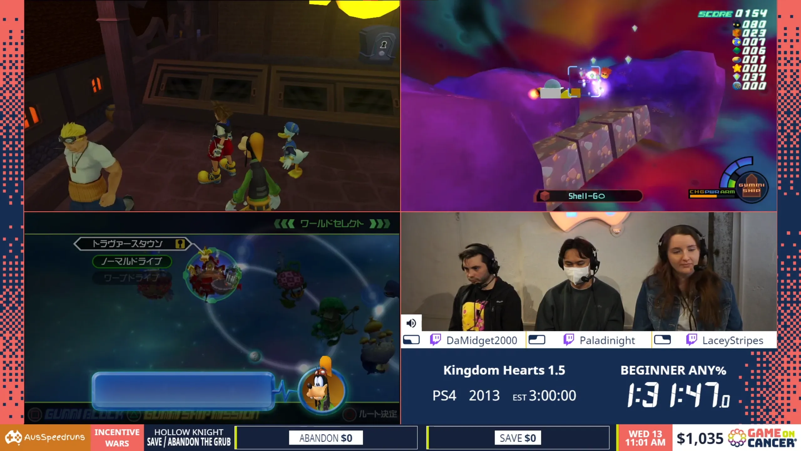 Midg2000, Paladinight and LaceyStripes speedrunning Kingdom Hearts at ASM2022